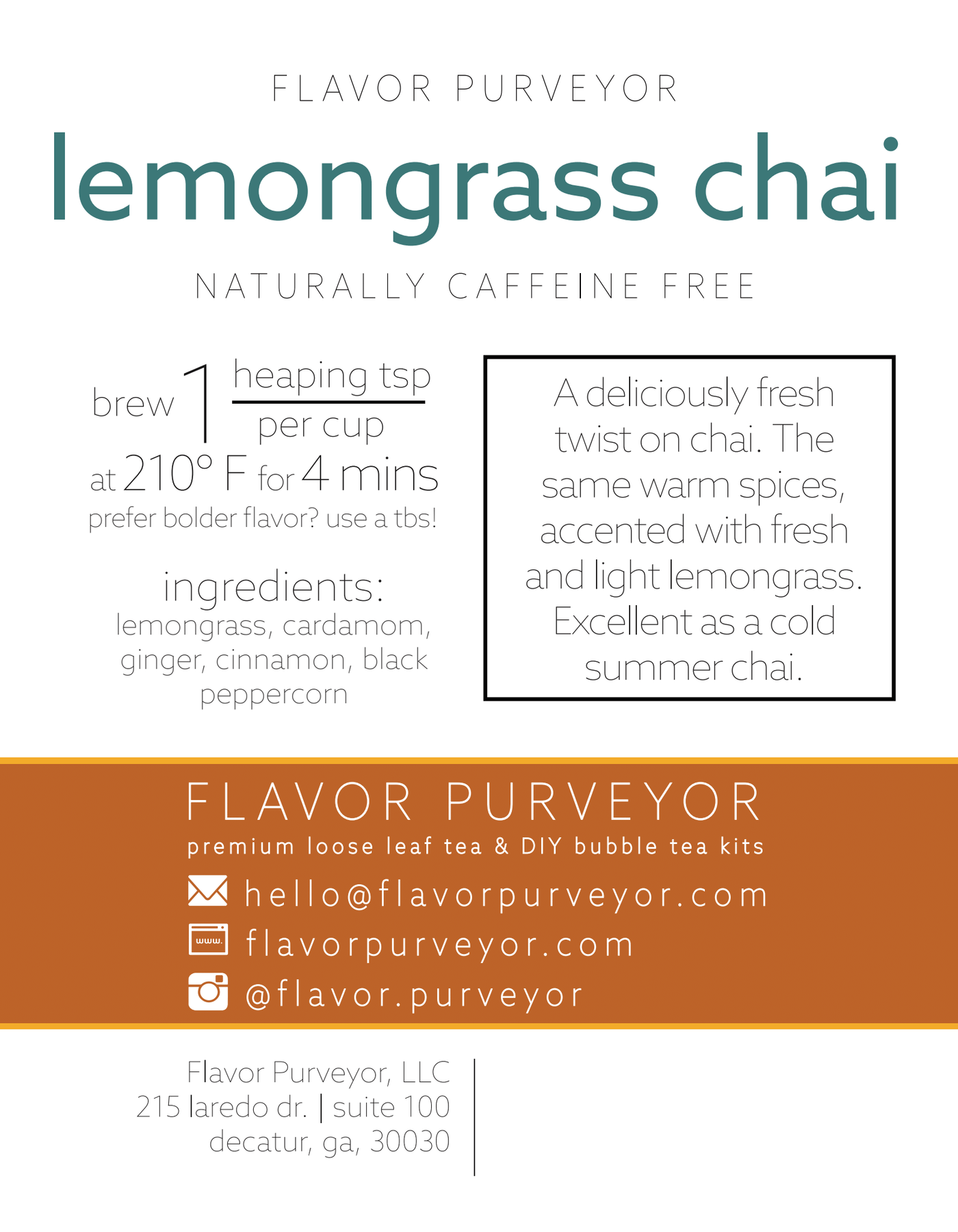 Lemongrass Chai Loose Leaf Tea