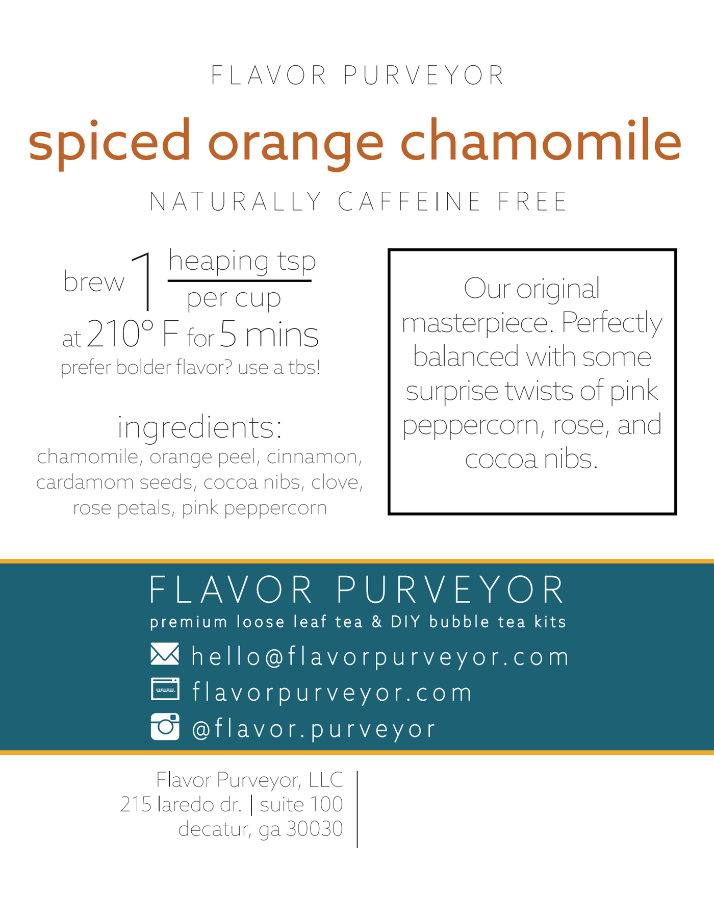 Spiced Orange Chamomile Loose Leaf Tea